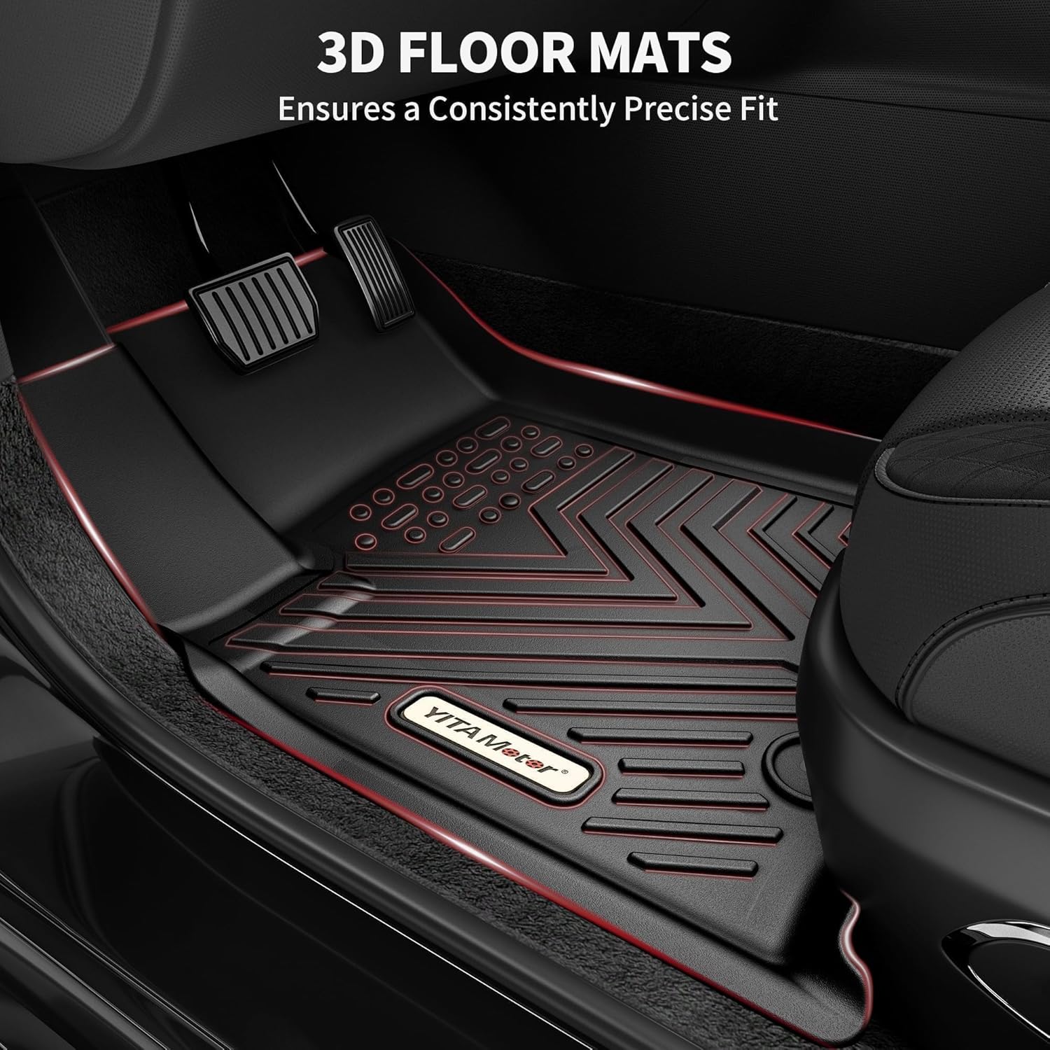 YITAMOTOR Floor Mats & Cargo Liner Fit for Honda CR-V 2023-2025, All Weather TPE Custom Fit CRV (Include Hybrid Models) Floor Liners with Cargo Mat (Upper Position) Full Set