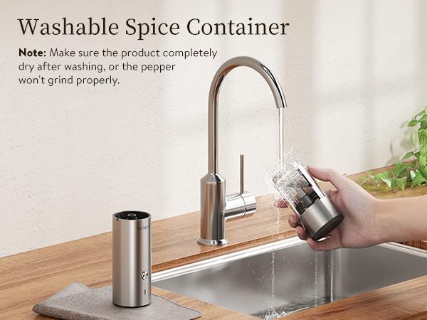 Ultrean Electric Salt & Pepper Grinder Sets - Rechargeable, Automatic with Adjustable Coarseness (6 Settings) , One-Hand Operated, For Kitchen, Gift Ultrean Electric Salt & Pepper Grinder Sets - Rechargeable, Automatic with Adjustable Coarseness (6 Settings) , One-Hand Operated, For Kitchen, Gift