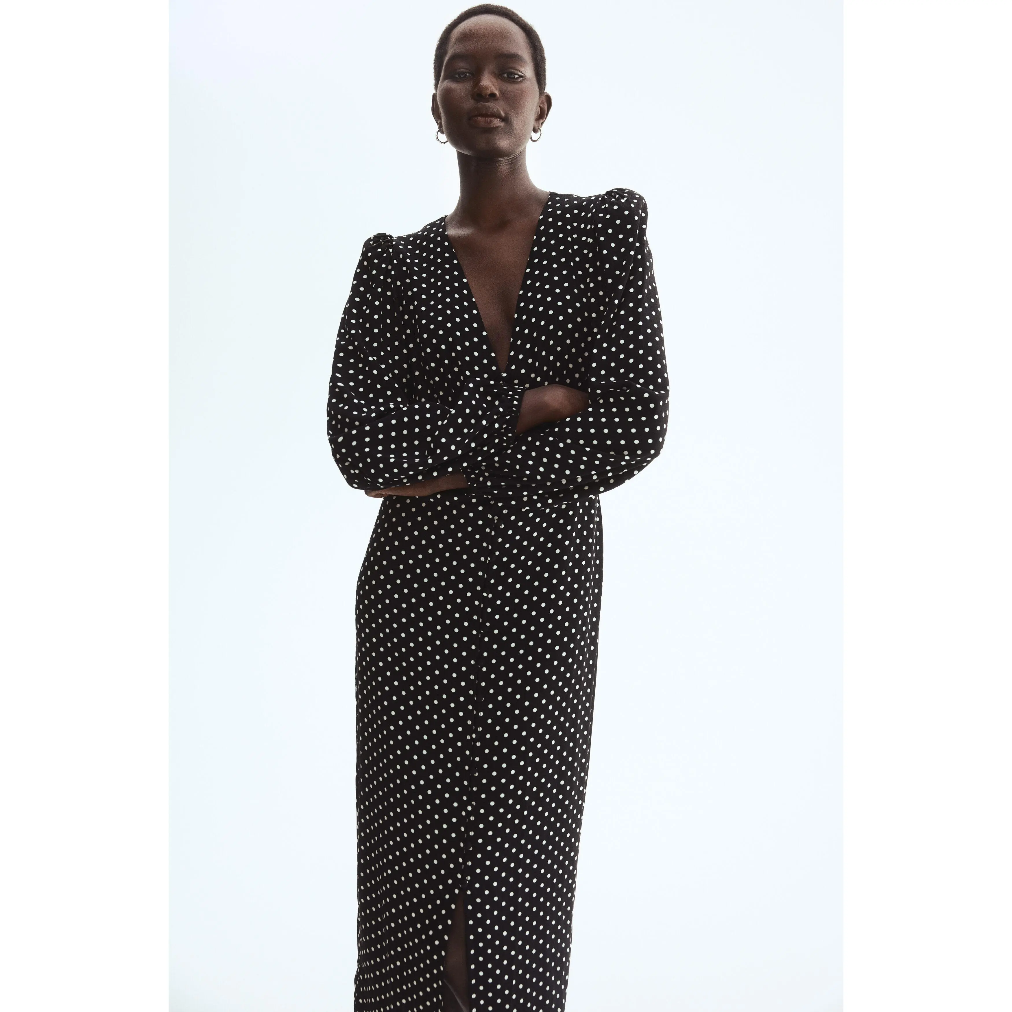 H&M Long-sleeved viscose dress - TikTok Shop