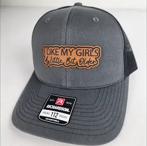 I Like My Girls a Little Bit Older Leather Patch Trucker Hat – Funny Adult Humor Cap, Mesh Back Snapback, Adjustable Hat, Gift for Him