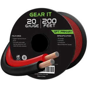 20 Gauge Bonded GPT Primary Wire, Black/Red