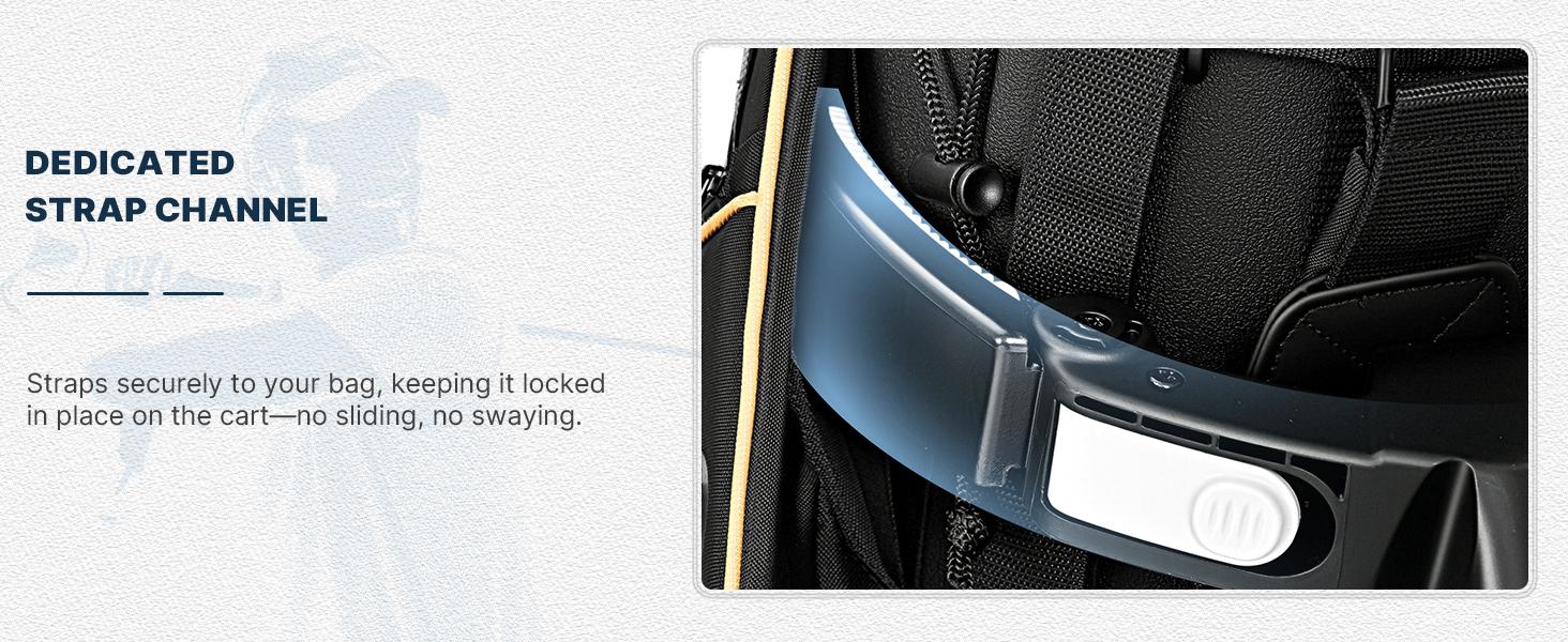 uniHimal 003 T-Lock Silent Golf Cart Bag with 14 Way Organizer Divider Top, Oversized Grips Well, Premium Soundless Cart Bag with Handles and Rain Cover