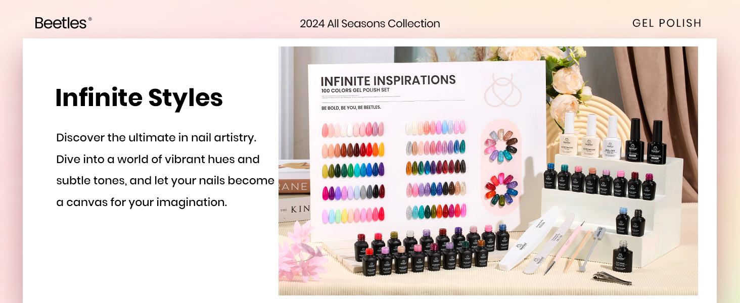 Beetles 100Colors Gel Nail Polish Set, DIY Nails at home Gift for girl Gift for woman gel x nails Nailcare Glitter Glue Cosmetic Cutics  Fall Nail Halloween Nail Black Friday Winter Nail Christmas Gift