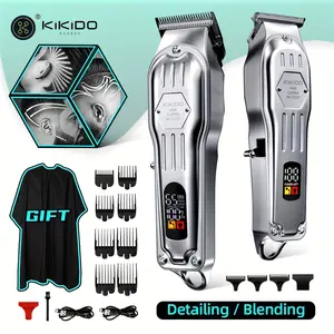 KIKIDO Pro Barber Kit  6500RPM High-Torque Motor + Smart LCD | Master Zero-Gap Fades & Precision Detailing. The Perfect Gift for Dad or Hubby  Fast Shipping  Salon Results at Home!
