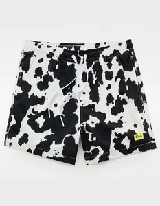 DUVIN Cow Print Mens Swim Trunks