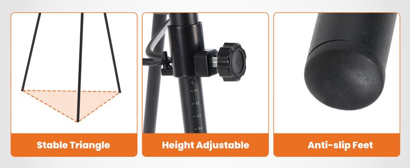 Whiteboard Easel, Magnetic White Board Dry Erase, Porbable Boards Height Adjustable, Dry Erase Board with Stand for School, Office and Home, Silver Aluminium Frame