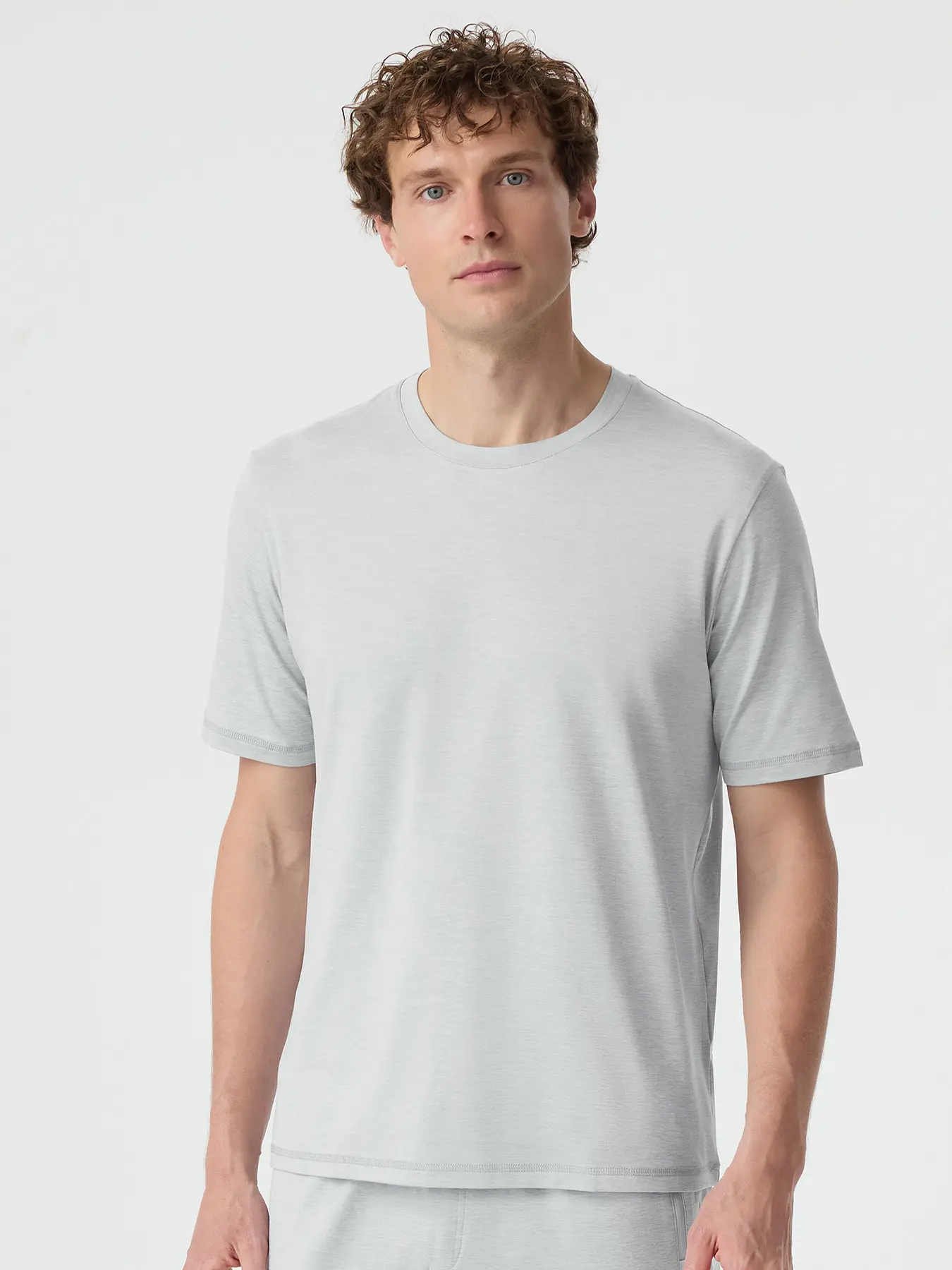 Fioboc Men's Velou Crew Neck Tee, Men's Short Sleeve T-Shirt, Moisture-Wicking, Quick-Dry Athletic Performance Tee for Gym, Running & Workout Sports