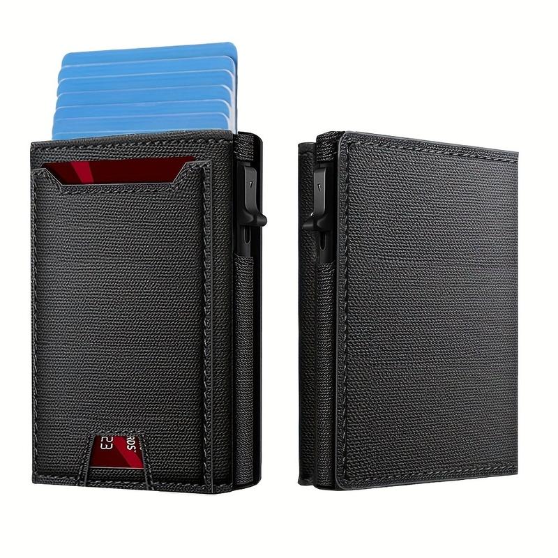2025 New Men's Business Wallet with Multi-card Slots Magnetic Enclosure RFID Blocking Travel Card Holder Secure Card Pack