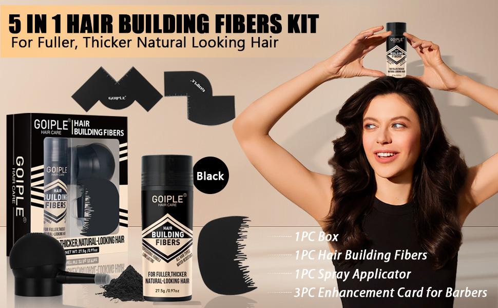 Natural Hair Building Fibers for Men and Women Hair Thickening Powder Adds Volume Professional Styling  Everyday Life Haircare (Dark Brown)