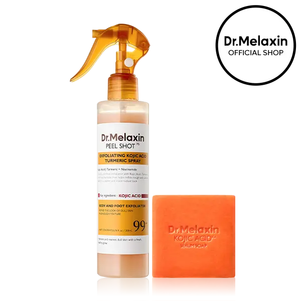 [Dr.Melaxin Official] Kojic Acid Clear Tone Body Care Set with Kojic Acid, Turmeric & 4 Botanical Oils