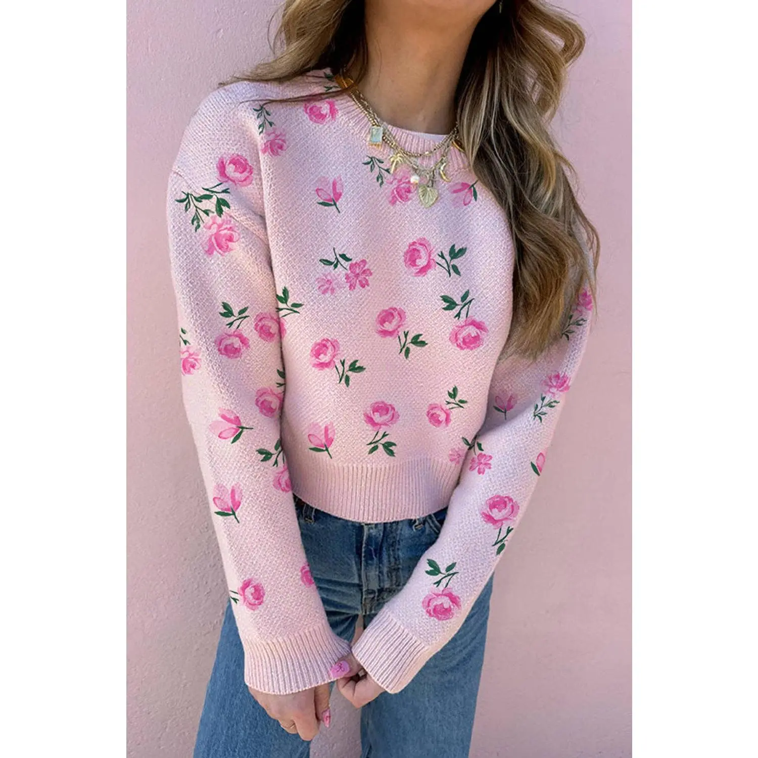 Rosa- Cropped Knit Sweater