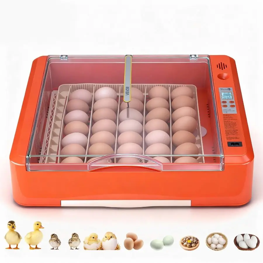 【Summerfinds】 VEVOR 36 Egg Incubator, Automatic Egg Turner with LED Candler Water Tray, Temperature Humidity Control, 360 View Clear Window, Poultry Eggs Incubators for Hatching Chicks Ducks Goose Quailsdealsforyoudays