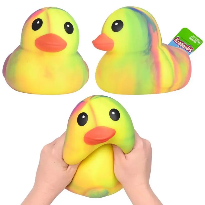 Jumbo Tie Dye Squishy Duck, Rare Sensory Stress Relief Toy for Sensory Activities, Viral Cuteness Item - Surprise Color, Tie Dye Stress Relief Toys
