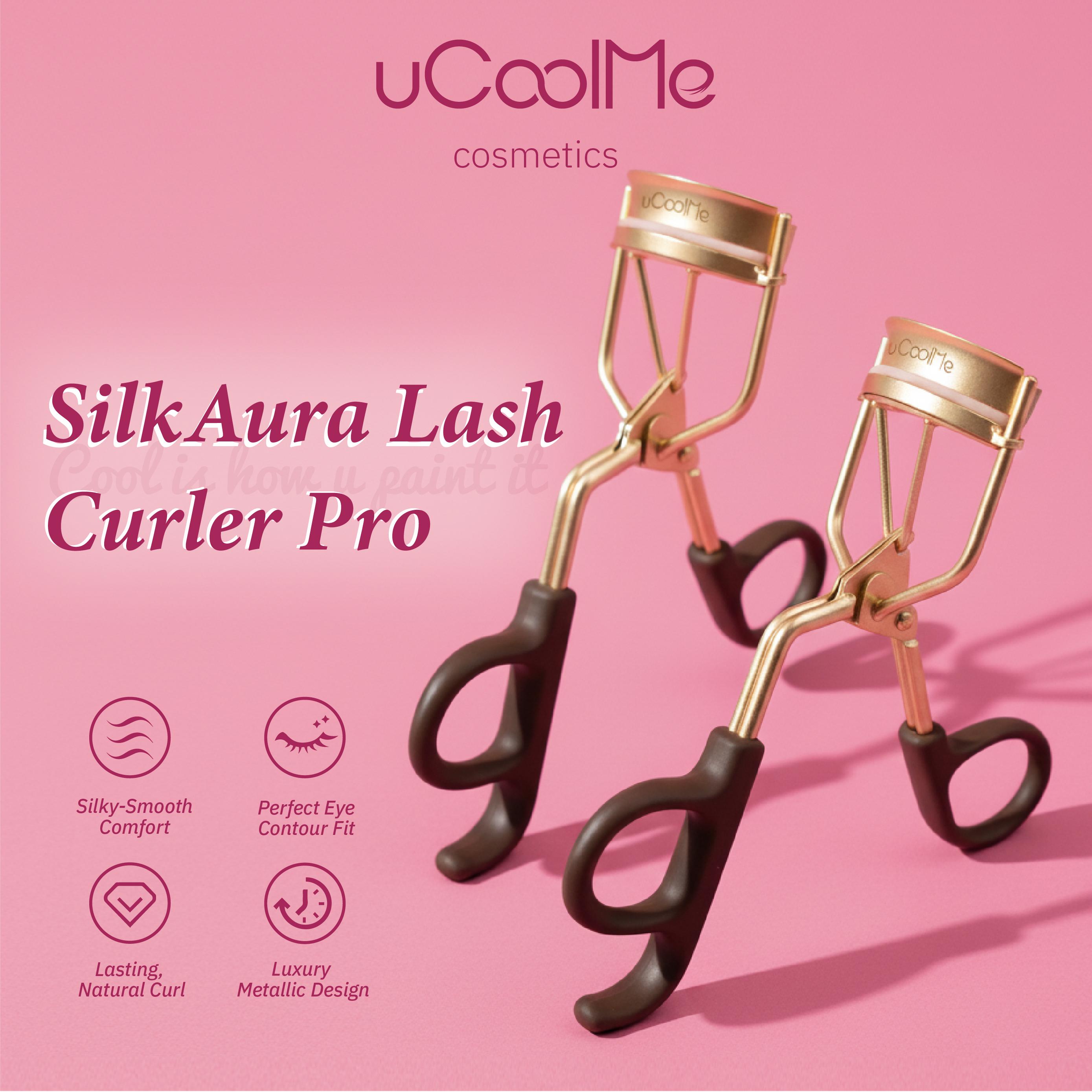 uCoolMe SilkAura Lash Curler Pro with Comfort Pads & Extra Silicone Replacement Pads for Crimped & Curled Lashes Perfect Eye-Framing Fringe Curling Makeup Cosmetics TikTokShopHolidayHaul