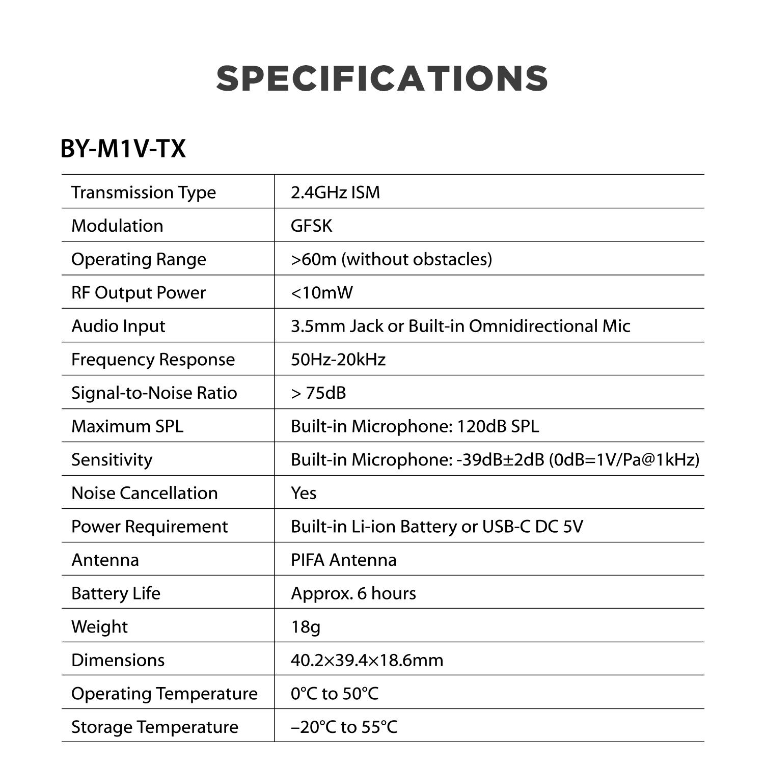 BOYA BY-M1V Wireless Lavalier Microphone Active Noise Cancelling Mini Lavalier for iPhone iPad USB-C Android Phone Camera Laptop