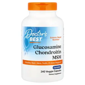 Doctor's Best Glucosamine Chondroitin MSM with OptiMSM®, 240 Veggie Capsules