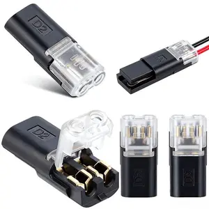 Quick Splice Solderless Connectors 40/80pcs Low Voltage Wire Connector with Locking Buckle for LED Strip, Car, Low Voltage Applications