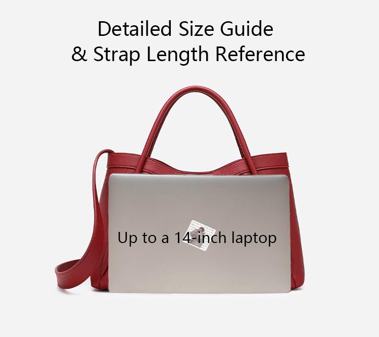 NewBella Kelly M Plus 2 PCS Set Lychee Top Handle Bag with Removable Shoulder Strap Purse Eco-Friendly PU Leather Spacious Interior Magnetic Closure & Inner Pockets Foldable Packaging DealsForYoudays,FallFreshness