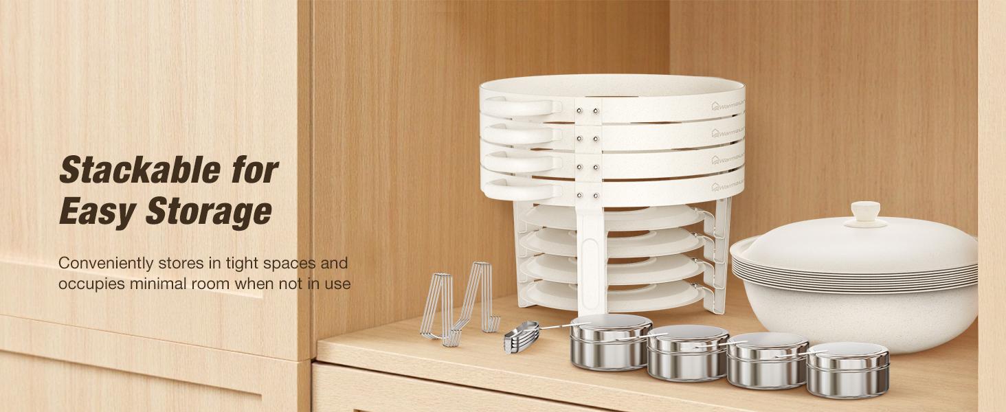 WARMOUNTS 5QT White Chafing Dishes (2-Pack/4-Pack) | Maifanite-Coated & Stackable Buffet Warmers for New Year‘s Party & Winter Gathering | Wedding & Catering