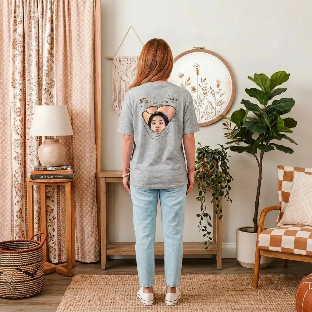 Funny Jin Back Print Shirt, Unisex Streetwear Tee, Fan Gift