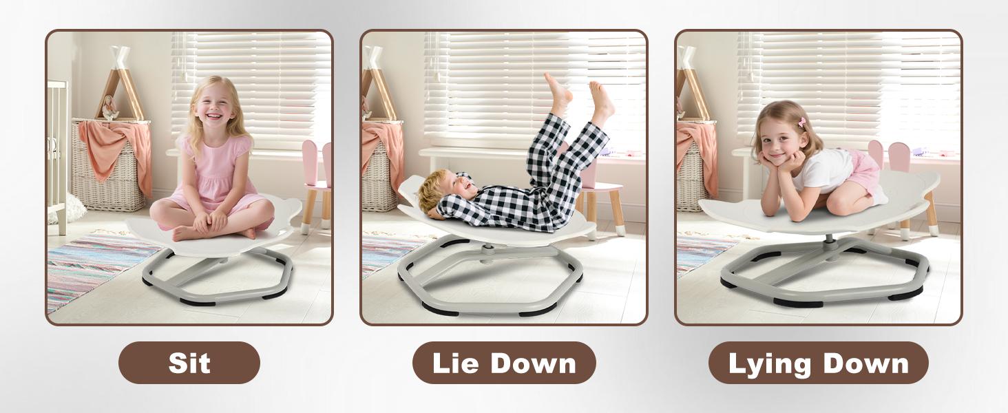 Children Swivel Chair,Boost Balance and Coordination in Kids, Sit and Spin Swivel Chair for Kids Toddlers, Sensory Spinning Seat Physical Creativity Coordination Chair Ergonomic Fun Furniture kids outdoor play