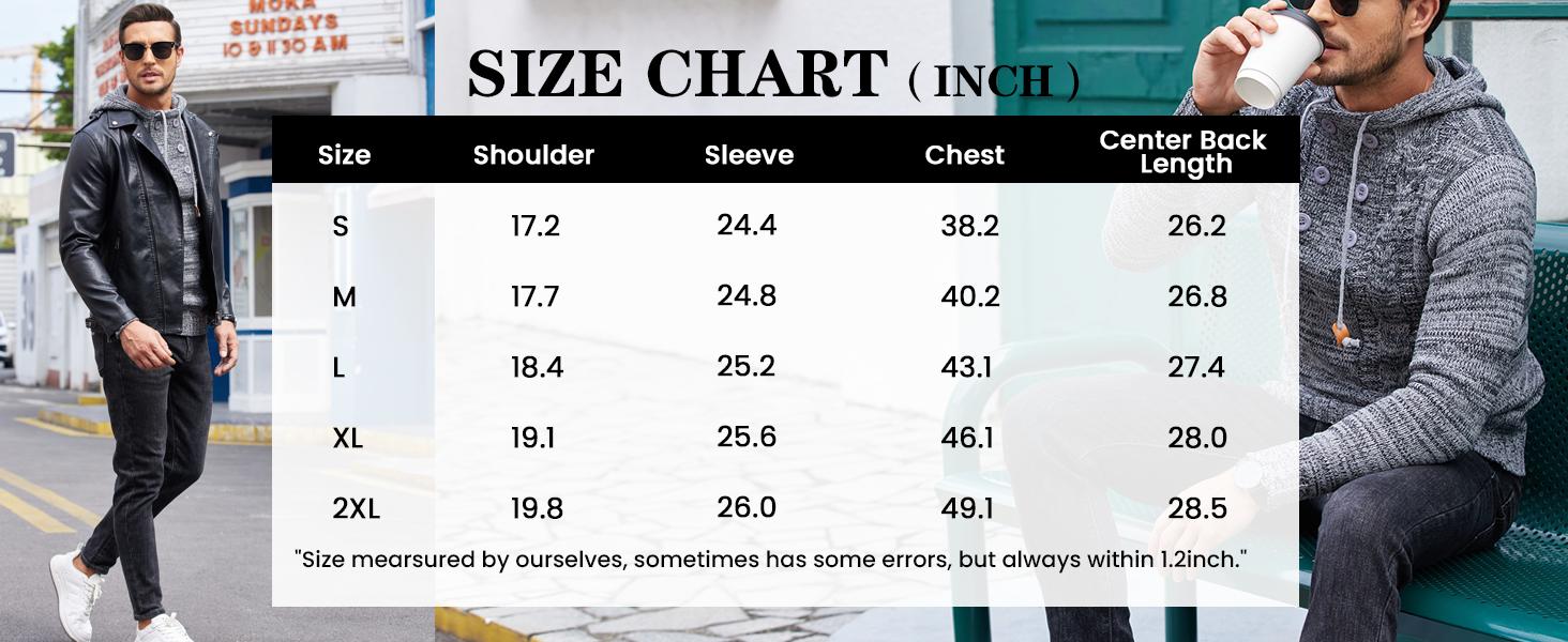 COOFANDY Fall Outfits Men's Knitted Hoodies Pullover Casual Comfortable Long Sleeve Turtleneck/High Neck Sweaters - For Casual/Business/Holiday Stylish Cotton