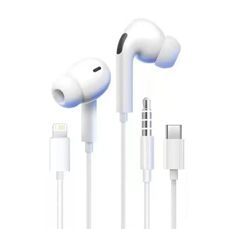 In-Ear Wired Headphones, In Ear Design Compatible with Apple Lightning and Huawei Type-C Devices, Digital Chip In Ear Headset Earbuds with In-Line Control and Tuning, Lightning Connector Earphones