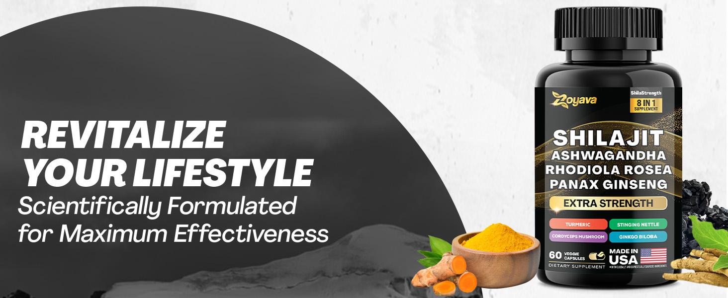 Dynamic Vitality Bundle - Zoyava Sea Moss & Shilajit Supplements - All-in-One Multivitamin Combo with Extra Strength Ingredients - MADE IN USA