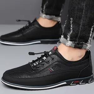 Men's Genuine-like -like (Low-Top) Dress Sneakers - Retro Vintage Lace-Up Business Casual Shoes with Toe & Minimalist White Laces - All-Season Comfortable Brown/PVC Sole for, Office, Outdoor (No Bulk) - Versatile ( (S