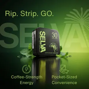 SELVA Clean Energy Strips – | Fast Dissolve Energy Supplement | No Crash No Sugar