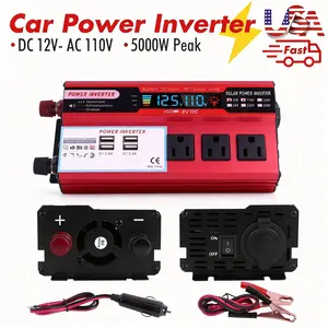 Sine Wave Inverter with  Display 5000W – 4 USB Charging for Vehicle, Boat, Emergency Backup & Outdoor Use