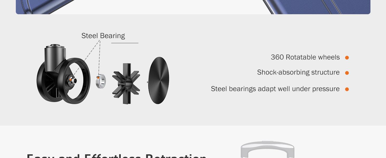 Carry on Luggage, Hard Shell ABS Suitcase with Double Spinner Wheels, Lightweight Expandable Rolling Luggage with TSA Lock