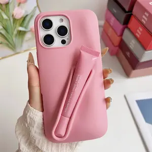 Lipstick and Lip Gloss Phone Case for iPhone 17 16 Pro Max 15 14 13 Pro Plus Lip Gloss Phone Case Including Lipstick Silicone Phonecase