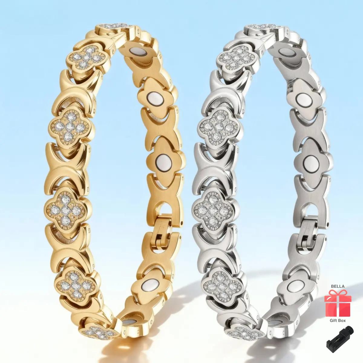 BELLA Copper Bracelets for Women , PureCopper Magnetic Bracelet with 3500 Gauss EffectiveMagnets Outdoorfun pulsera  sanadora Boho White bracelets for women copper bracelet Love Clip charm bracelet bracelet stocking stuffer bracelets couple bracelets tikt
