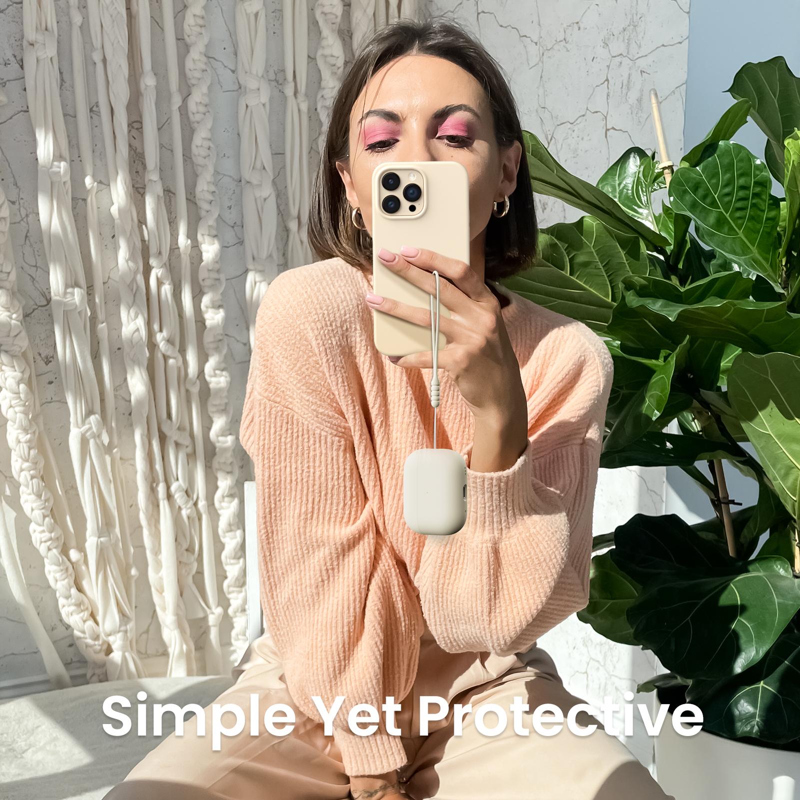 ORNARTO Compatible with AirPods Pro 2 Case 2022, Protective Soft Silicone for AirPods Pro 2nd Generation Case, Front LED Visible Skin Cover Accessories Handheld