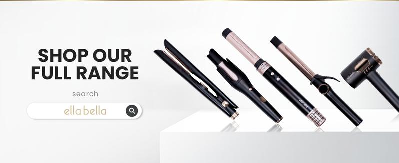 ELLA BELLA® Ceramic Flat Iron Hair Straightener • Professional Straightening Iron • Digital Display to Accurately Control Temperature • As Featured in Good Housekeeping