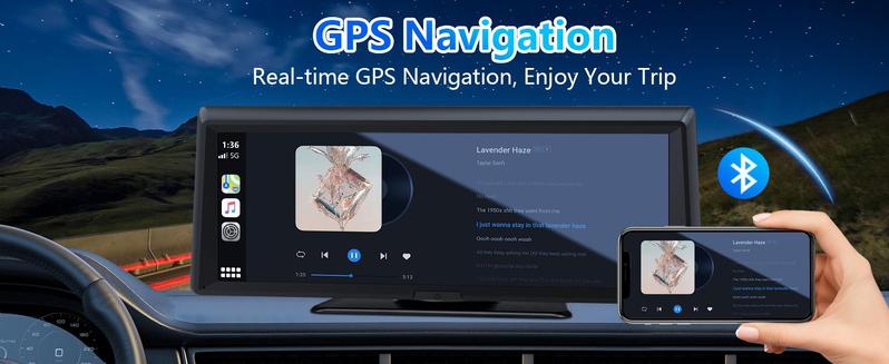 【HiEHA】New Year Gift: 2026 Dash Cam with 8.14" Wireless CarPlay Touchscreen, Wireless Carplay & Android Auto, 1080P Backup Camera, 2K Front, Mirror Link/Bluetooth/GPS Navigation/Satellite Radio for All Vehicles