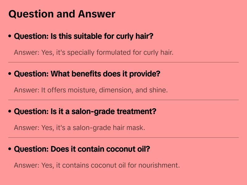 Curl Enhancing Hair Mask