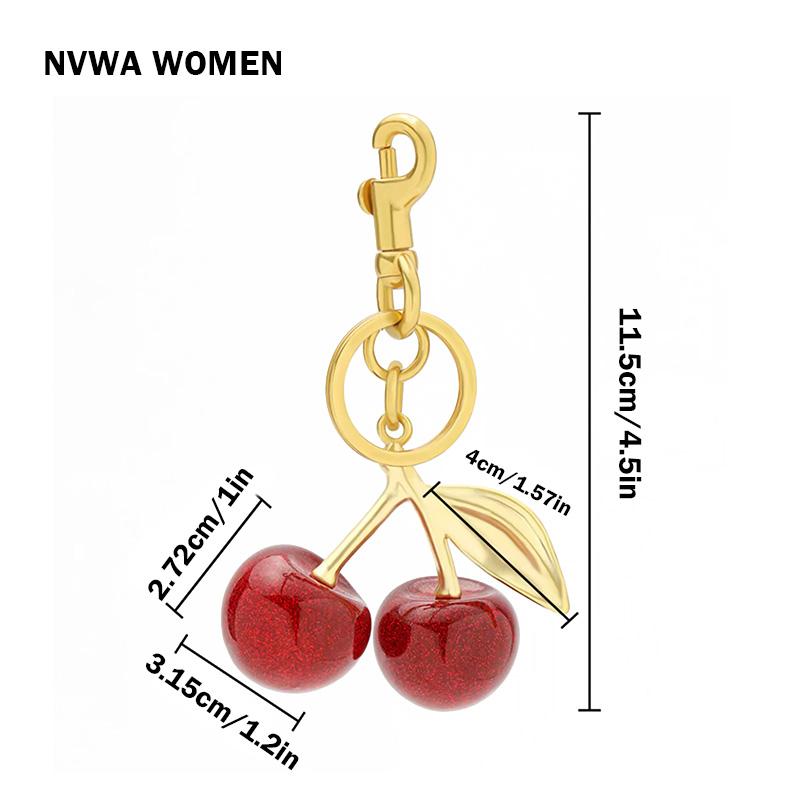 Cherry Keychain Purse Charm – Cute Bag Accessory for Handbags, Perfect Mother’s Day & Birthday Gift