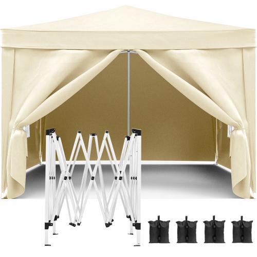 Outdoor Party Tent 10'x30' with 8 Removable Sidewalls Waterproof Canopy Patio Wedding Gazebo White Big Spacious Durable PE Cloth Upgraded Pipe Connection for Better Stability