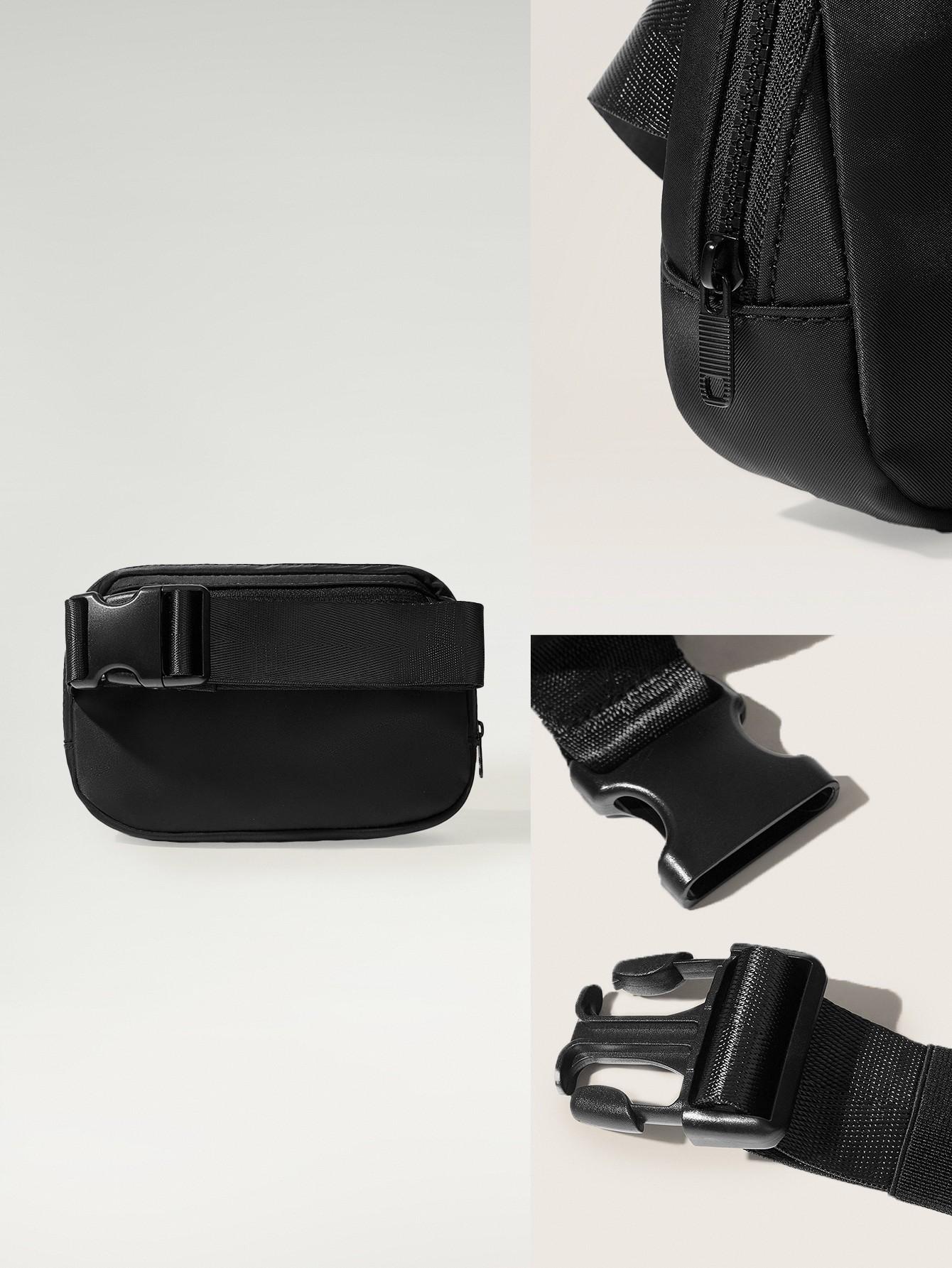 GLOWMODE 1L Zipper Everywhere Belt Bag Water Repellent Waist Crossbody Bags With Adjustable Strap