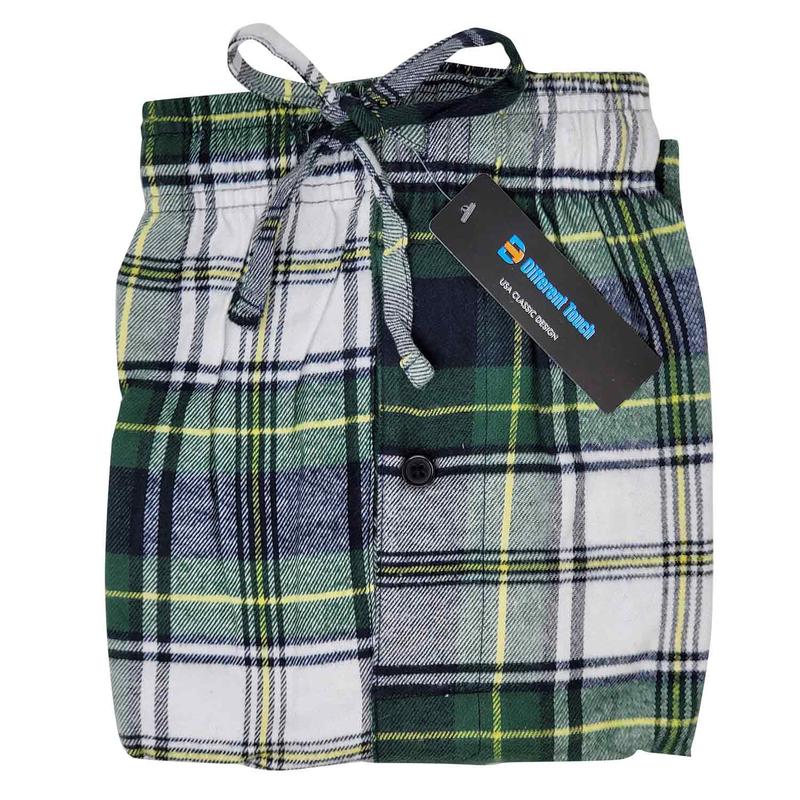 Cotton Lounge Pajama Pants for Men | Plaid S-6XL | Different Touch
