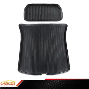 TPE Trunk Mats Cargo Liner Fit For 2020-2024 Tesla Model Y Weather Injection 2PCS