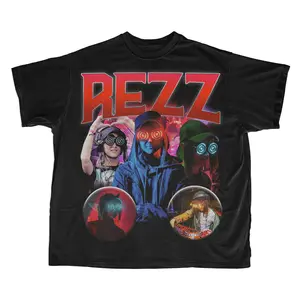 Rezz Vintage Concert Collage Graphic T-Shirt Unisex EDM DJ Rave Festival Streetwear Tee