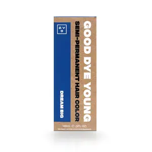Good Dye Young Dream Big Semi-Permanent Hair Color - Deep Navy Blue, Vegan, Cruelty-Free, Conditioning Cream Base, Lasts 16-24+ Washes