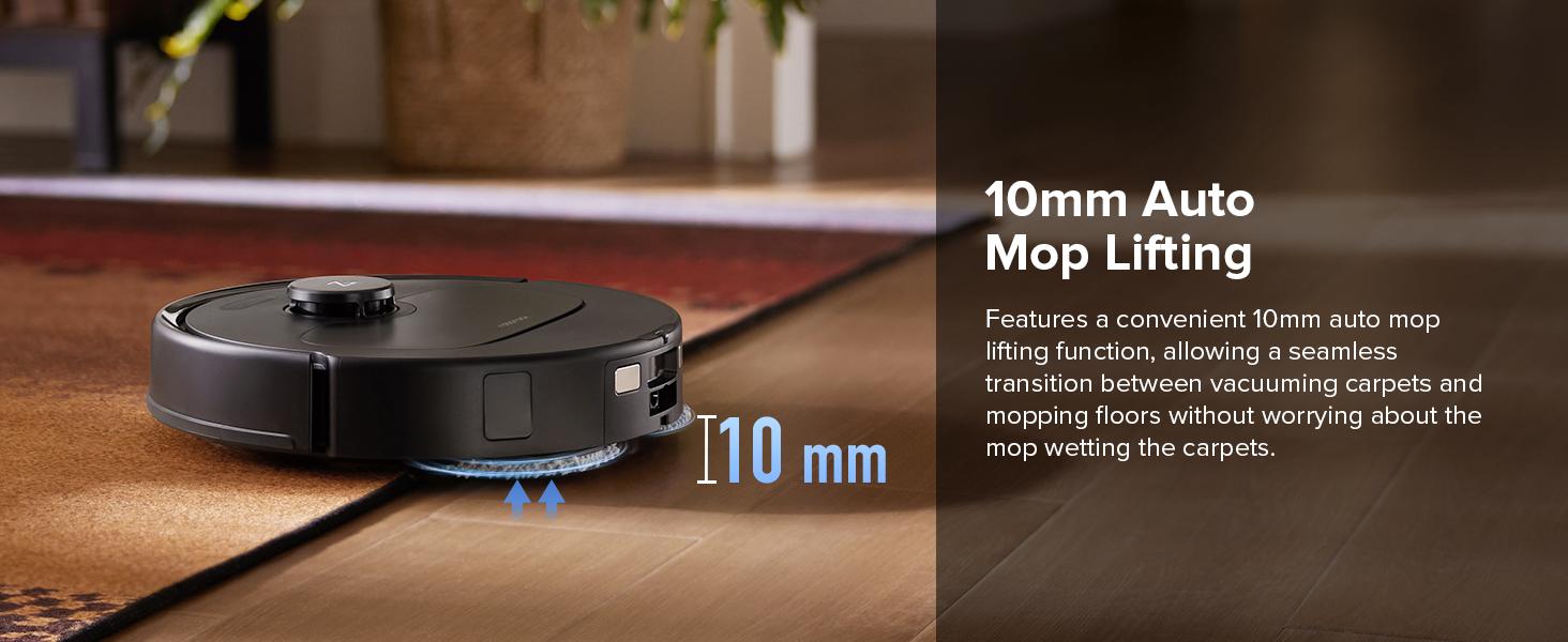 Roborock Qrevo Series Robot Vacuum and Mop, 10,000Pa suction, Self-Drying, Auto Mop Washing, Self-Emptying & Refilling, 10mm Mop Lifting, Smart Obstacle Avoidance (QV 35S) #TikTokShopJumpstartSale