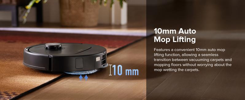 Roborock Qrevo Series Robot Vacuum and Mop, 10,000Pa suction, Self-Drying, Auto Mop Washing, Self-Emptying & Refilling, 10mm Mop Lifting, Smart Obstacle Avoidance (QV 35S) #TikTokShopJumpstartSale