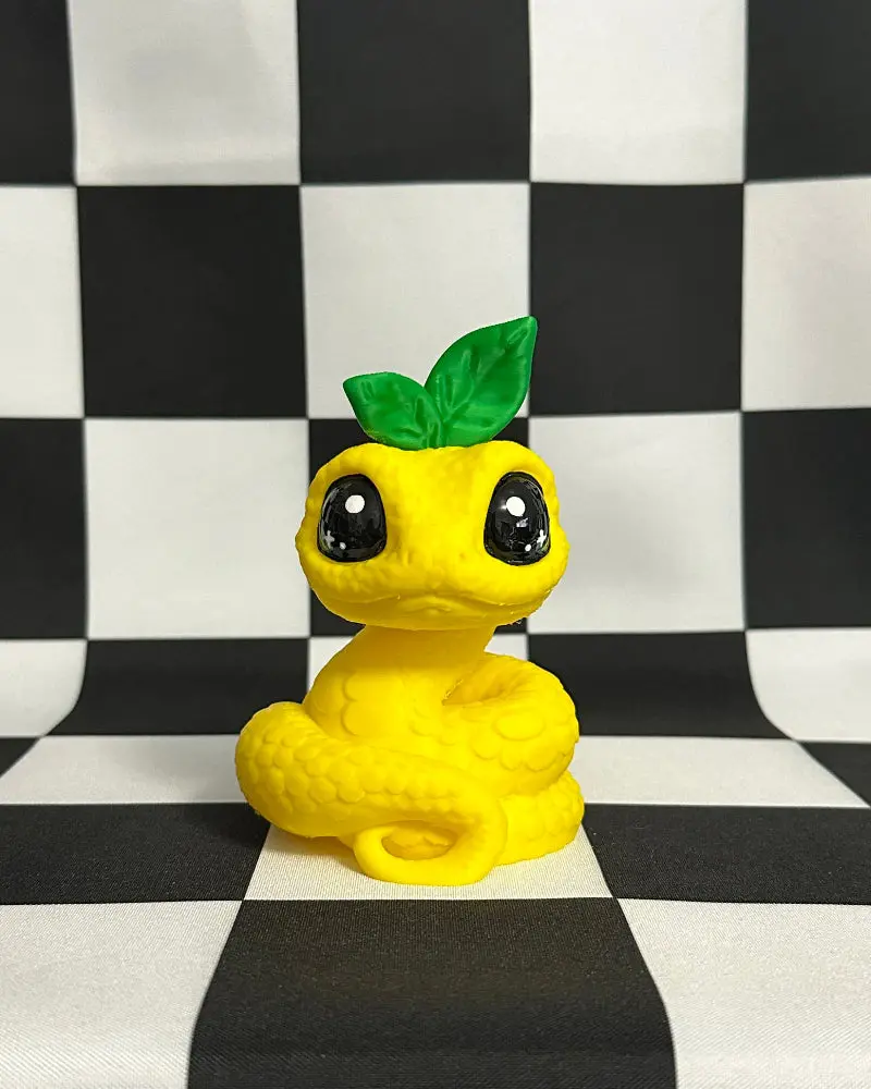 Kawaii Lemon Snake Figurine