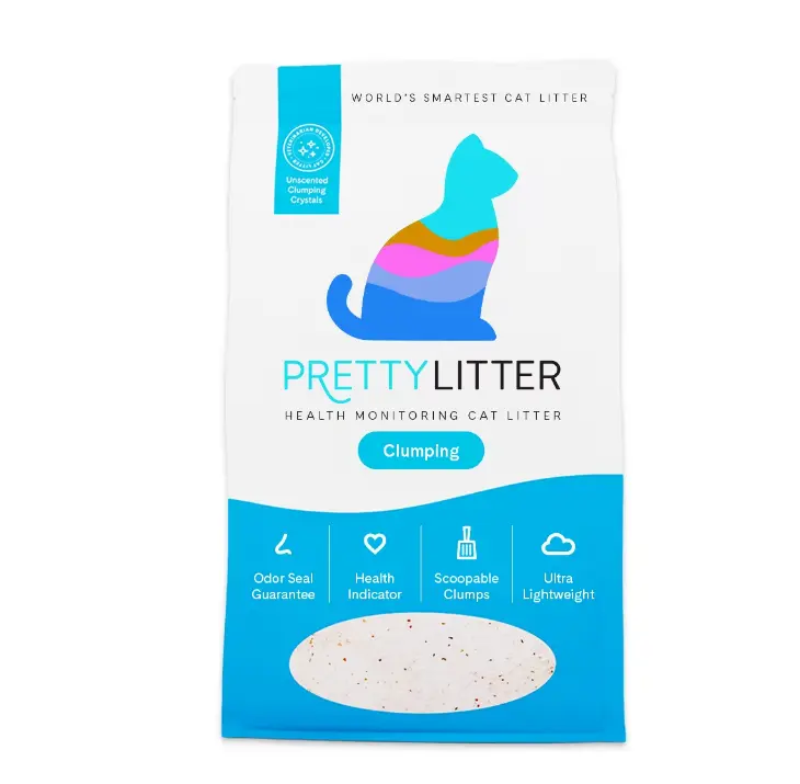 PrettyLitter Clumping Health Monitoring Cat Litter, Unscented, 10 lb Bag