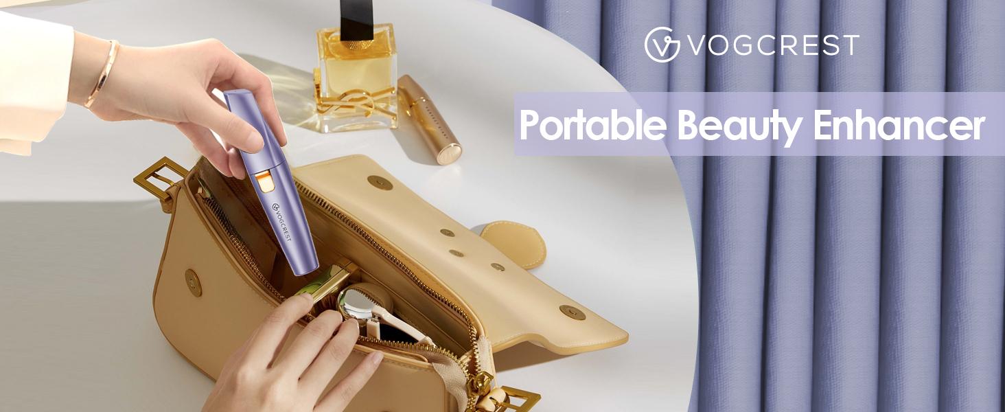 VG VOGCREST 2in1 Rechargeable Eyebrow Trimmer & Facial Hair Remover with LED Light - Painless Precision Shaver for Face, Lips, and Body - Comfort